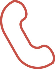 Phone Receiver icon in orange line art.