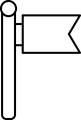 Black line art illustration of Signboard or Post icon.