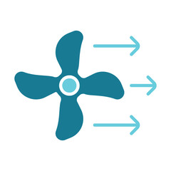 Propeller line icon. Airflow, fresh air, ventilation, mechanical component, fan blade, rotation, wind power, filtration, circulation, energy efficiency, propeller, virus, conditioning, mechanical