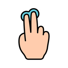 Touch pad icon. Index finger, doubleclick, decrease, increase, turn, rotation, approximation, press, Scrolling, click, arrow, sensor, turn. Zoom in, move, response time, x2