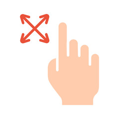 Touch pad icon. Index finger, doubleclick, decrease, increase, turn, rotation, approximation, press, Scrolling, click, arrow, sensor, turn. Zoom in, move, response time, x2