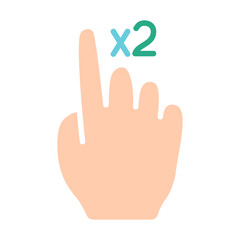 Touch pad icon. Index finger, doubleclick, decrease, increase, turn, rotation, approximation, press, Scrolling, click, arrow, sensor, turn. Zoom in, move, response time, x2