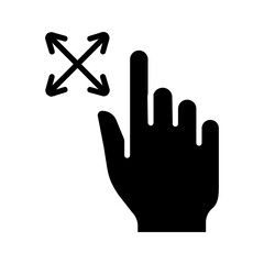 Touch pad icon. Index finger, doubleclick, decrease, increase, turn, rotation, approximation, press, Scrolling, click, arrow, sensor, turn. Zoom in, move, response time, x2