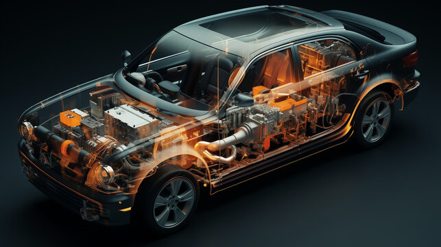elektroauto batterien hitze thermik ladestrom laden strom  auto pkw durchsicht konstruktionsskizze blaupause