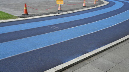 blue jogging track