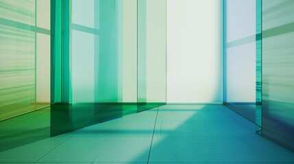 Fototapeta premium abstract blue background, green and blue and marine color, transparent glass texture