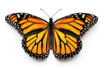 Fototapeta premium Butterfly Digital Render: Monarch with Colorful Orange and Black Wings