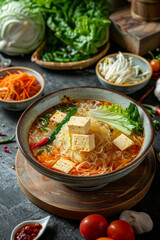 Spicy Tofu Noodle Soup
