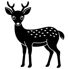 Deer silhouette vector illustration style.