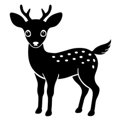       Deer silhouette vector illustration style.
