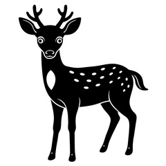       Deer silhouette vector illustration style.
