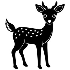       Deer silhouette vector illustration style.
