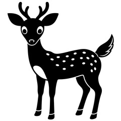       Deer silhouette vector illustration style.

