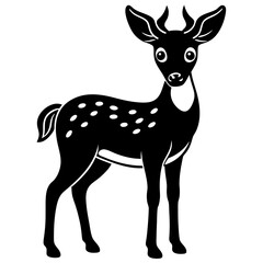      Deer silhouette vector illustration style.
