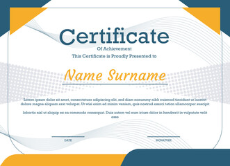 A4 size print-ready certificate layout design