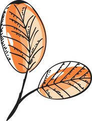Leaves Icon in Flat Style.