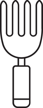 recommend clip art: Gardening Fork or Rake Icon in Black Line Art.