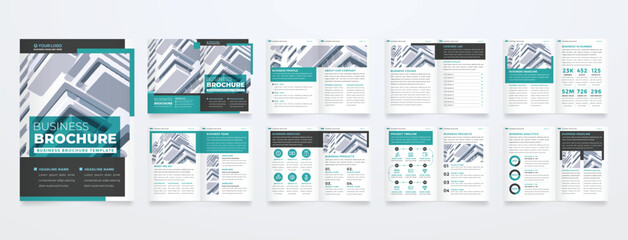 corporate brochure template design a4  page annual report with minimalist and simple cover style 