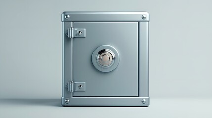 Small modern safe on shelf. Created with Generative AI technology.
