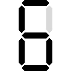 Digital Number 6 Icon