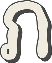 Bold Cute Thai Alphabet Doodle