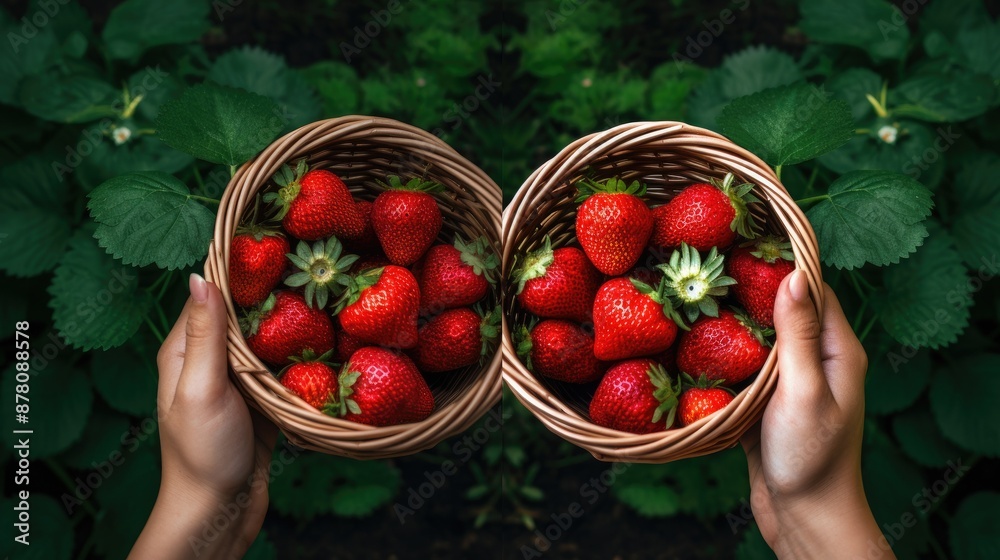 Poster strawberry in the basket