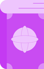 Purple Voodoo Doll Icon in Flat Style.