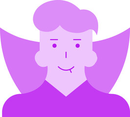 Purple Lollipop Icon in Flat Style.