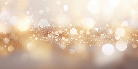 Abstract Background with Gold Bokeh