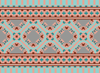 Ikat paisley. Geometric ethnic pattern oriental African American Pakistan,Asia,Aztec motif textile and bohemian.design for background, wallpaper