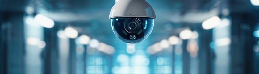 A hidden security camera disguised as a light fixture, capturing clear footage, dimly lit room, Covert, Digital art