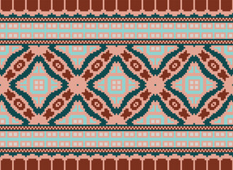 Ikat paisley. Geometric ethnic pattern oriental African American Pakistan,Asia,Aztec motif textile and bohemian.design for background, wallpaper