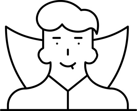 recommend clip art: Cartoon Male Vampire Icon in Black Line Art.