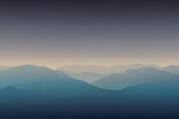 Fototapeta premium misty mountain landscape , minimalistic background,
