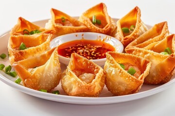 Exquisite Golden-Brown Wonton Filled with Pork and Shrimp