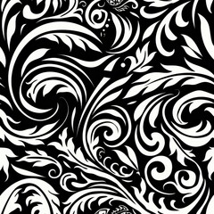 Fototapeta premium black and white pattern