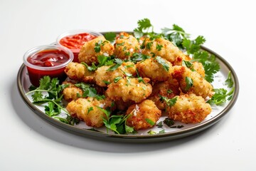 Fototapeta premium Crispy Gator Bites with Zesty Swamp Sauce