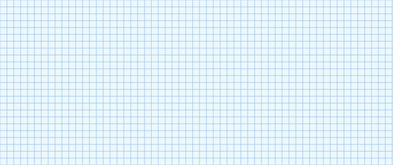 Grid paper, graph square background, notebook pattern, school sheet page, math note, education line texture. Abstract blue wallpaper template. Geometric architect blank. Checkered vector illustration