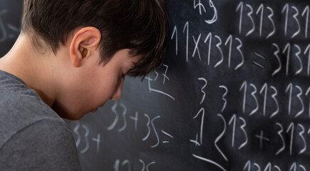 child thinking about something