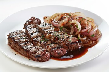 Delmonico Steaks with Balsamic Onions and Rich Homemade Steak Sauce