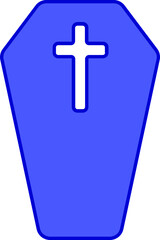 Coffin Box Icon in Violet and Color.