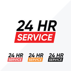 Obraz premium 24/7 services tag in clean and elegant vector format 