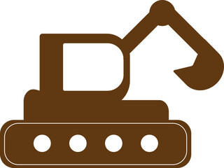 Crawler crane glyph icon.