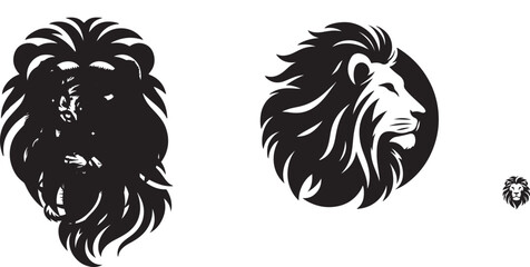 lion face  silhouette design