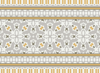 Obraz premium Tribal striped seamless pattern. Aztec geometric black-white background. Can be used in fabric design for clothes, accessories, decorative paper, wrapping,