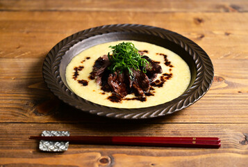 ハラミステーキトロロソース添え