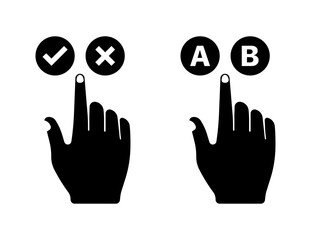 Obraz premium Choice set icons. Silhouette style. Vector icons.