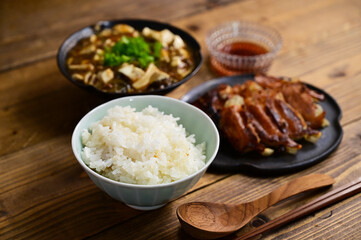 麻婆豆腐と餃子