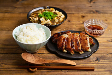 麻婆豆腐と餃子