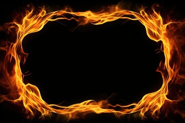 Fiery Frame Abstract Background
